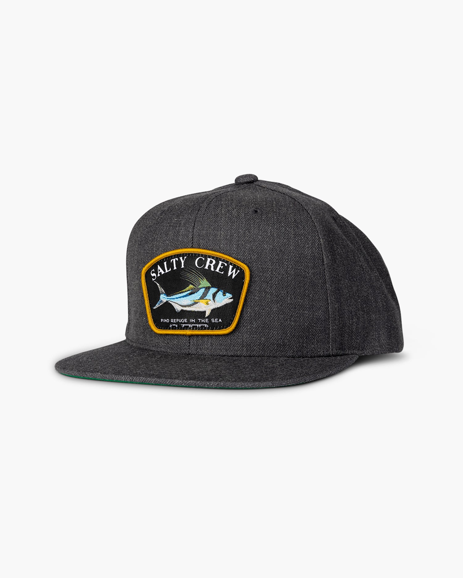 front view of Rooster Dark Heather Grey 6 Panel
