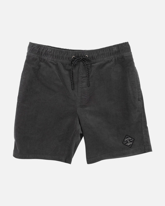 Sandbar Vintage Black Corduroy Elastic Short