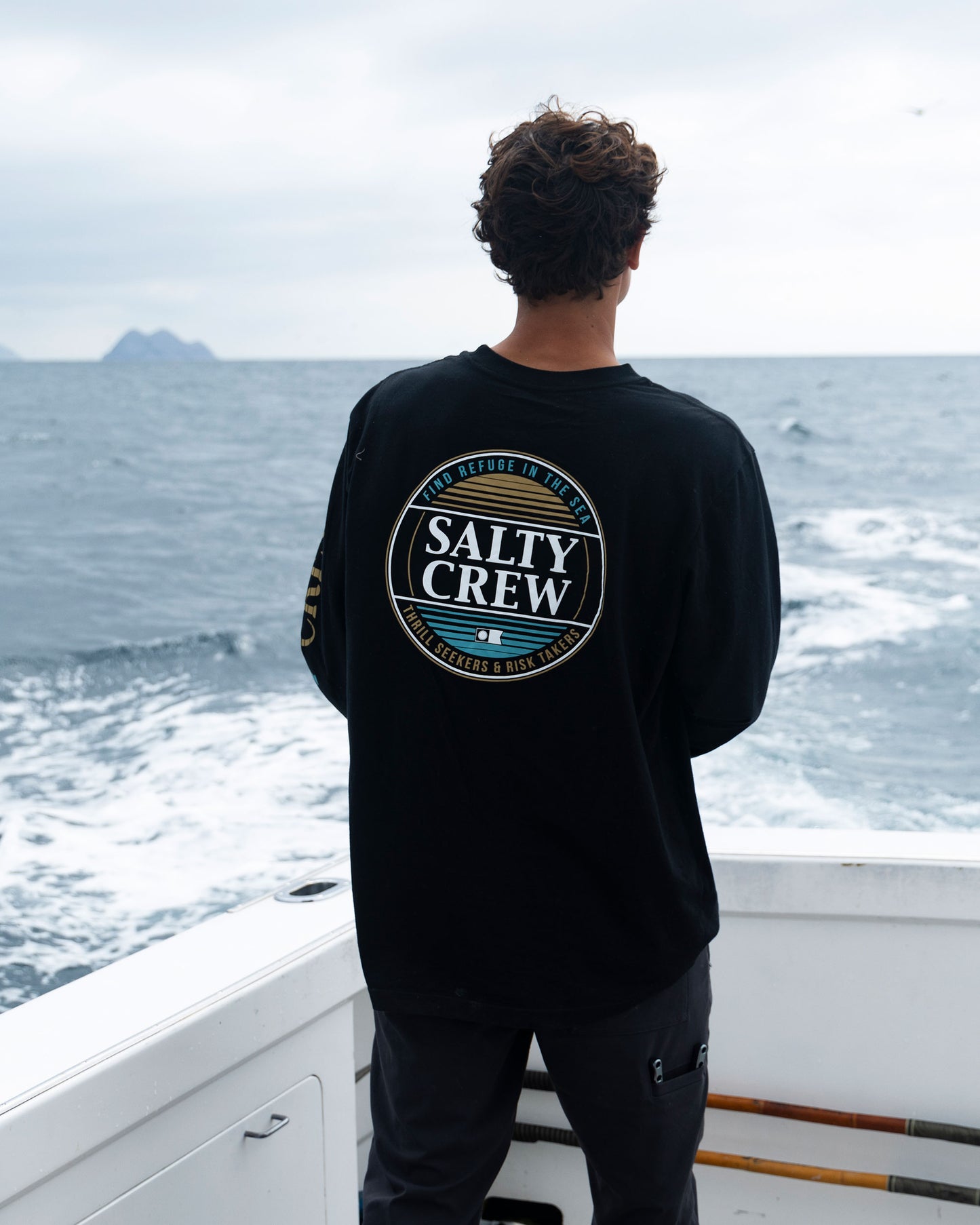 Simple Fade Long Sleeve Tee - Black