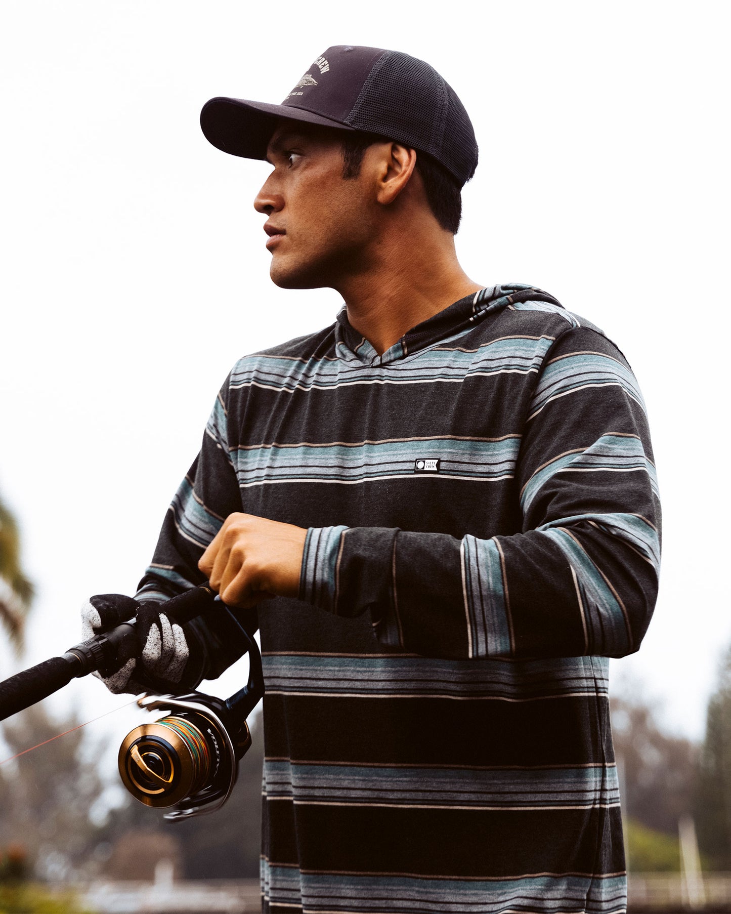 Stacked Up Sunshirt Hoodie - Coal