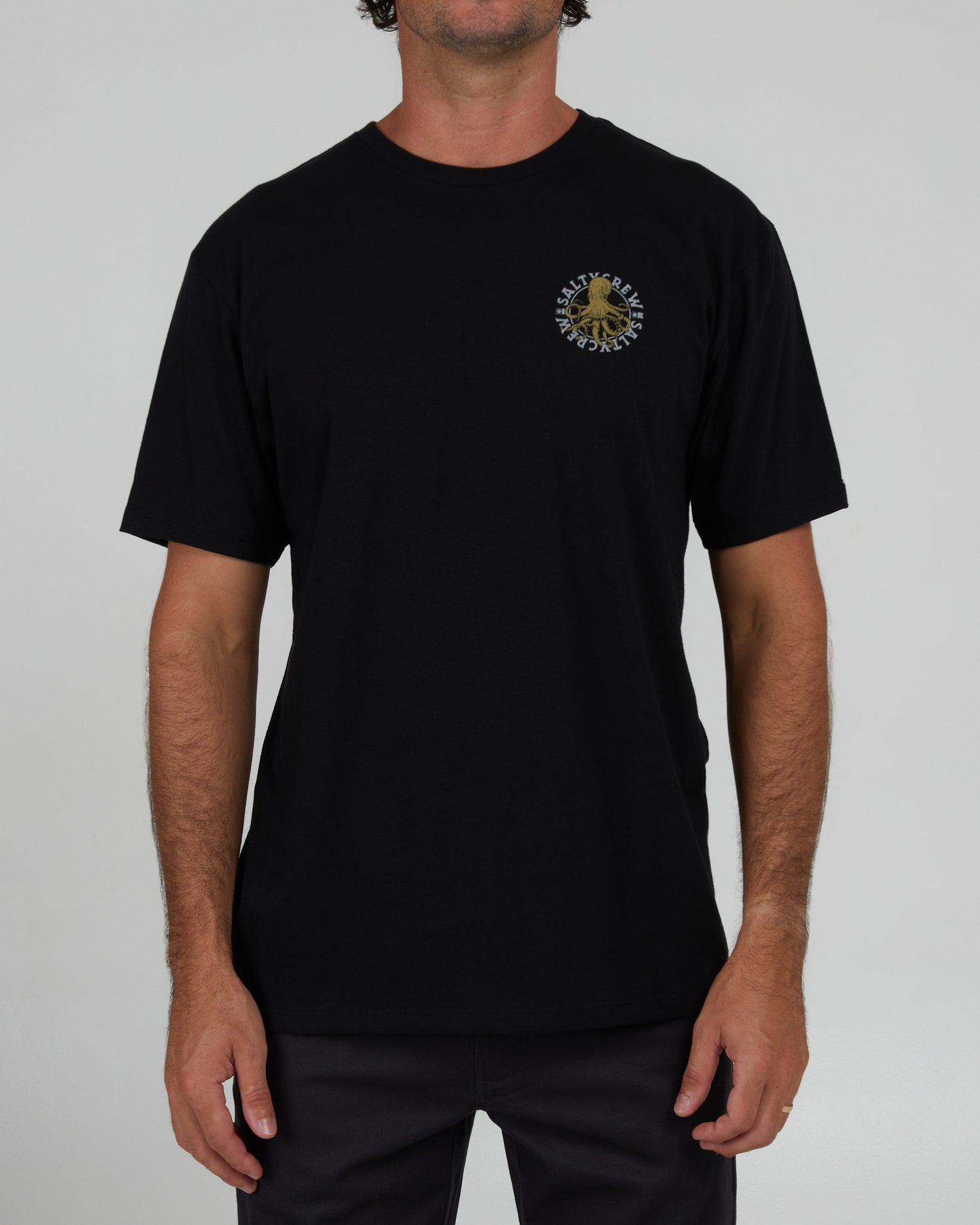 front view of Tentacles Black S/S Premium Tee
