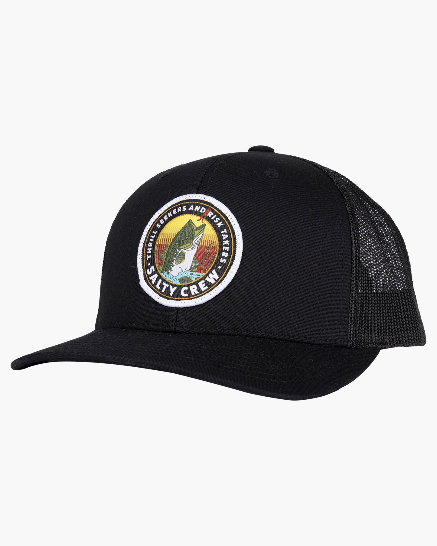front view of Toads Black Retro Trucker