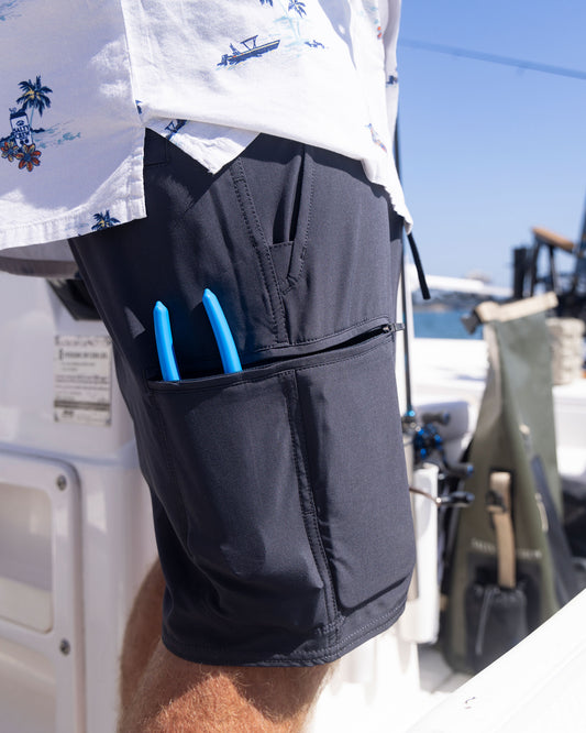 Profile shot of the Transom Tech Short - Phantom. 