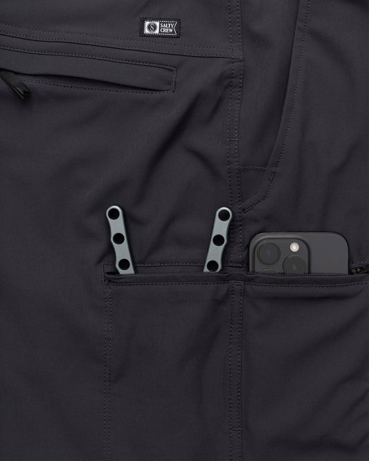 Detail shot of the Transom Tech Short - Phantom.