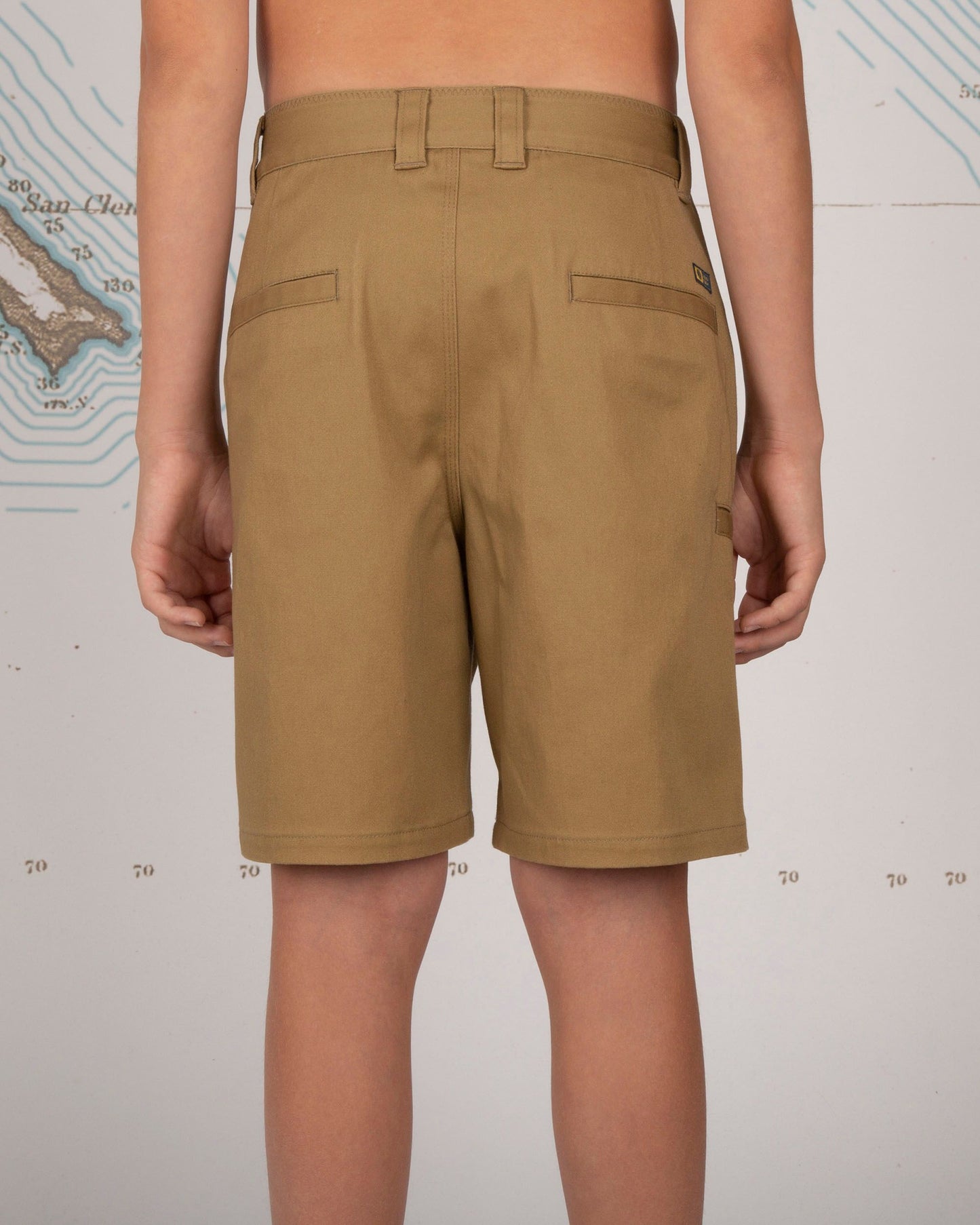 Deckhand Boys Workwear Brown Chino Short