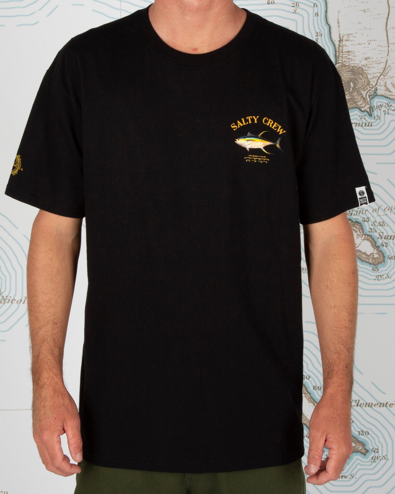 Salty S/S Mount Crew Black Ahi Tee -