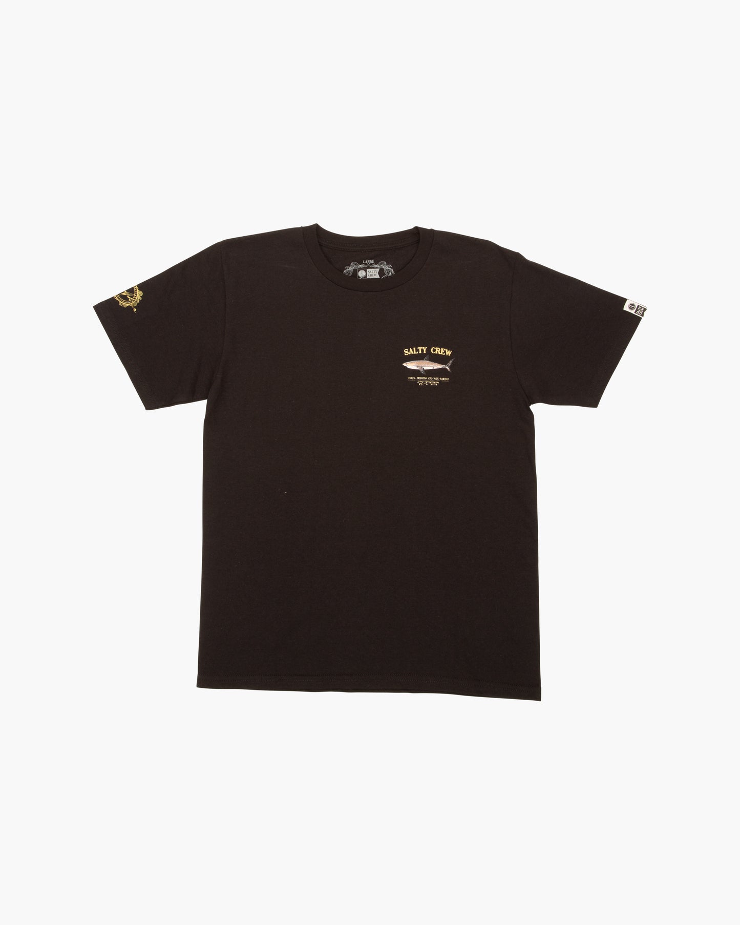 Salty Crew Bruce Boys Black S/S Tee Front off Body