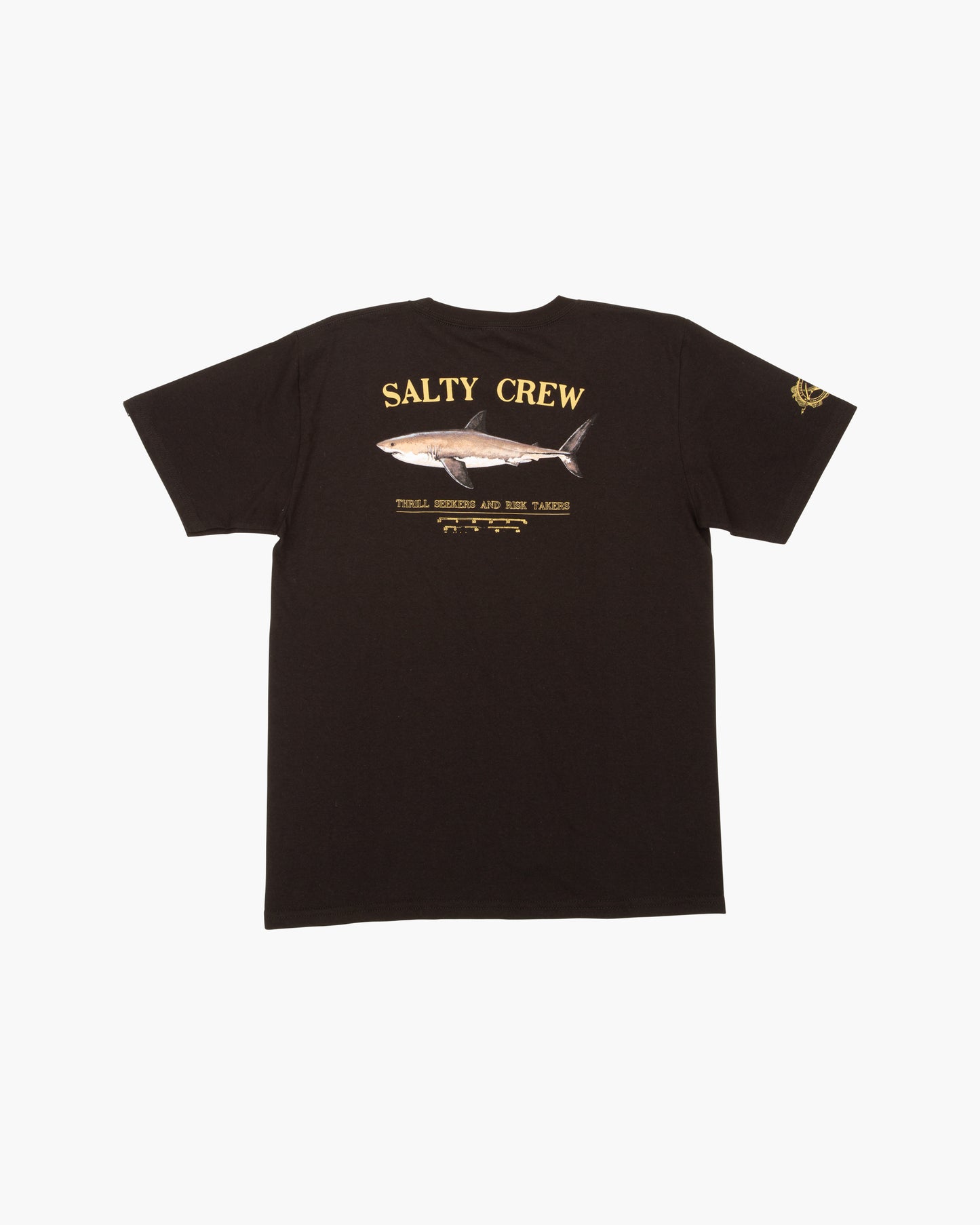 Salty Crew Bruce Boys Black S/S Tee Back off Body