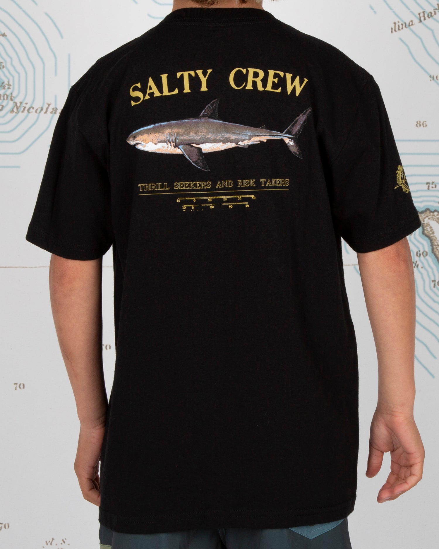 Salty Crew Bruce Boys Black S/S Tee Back