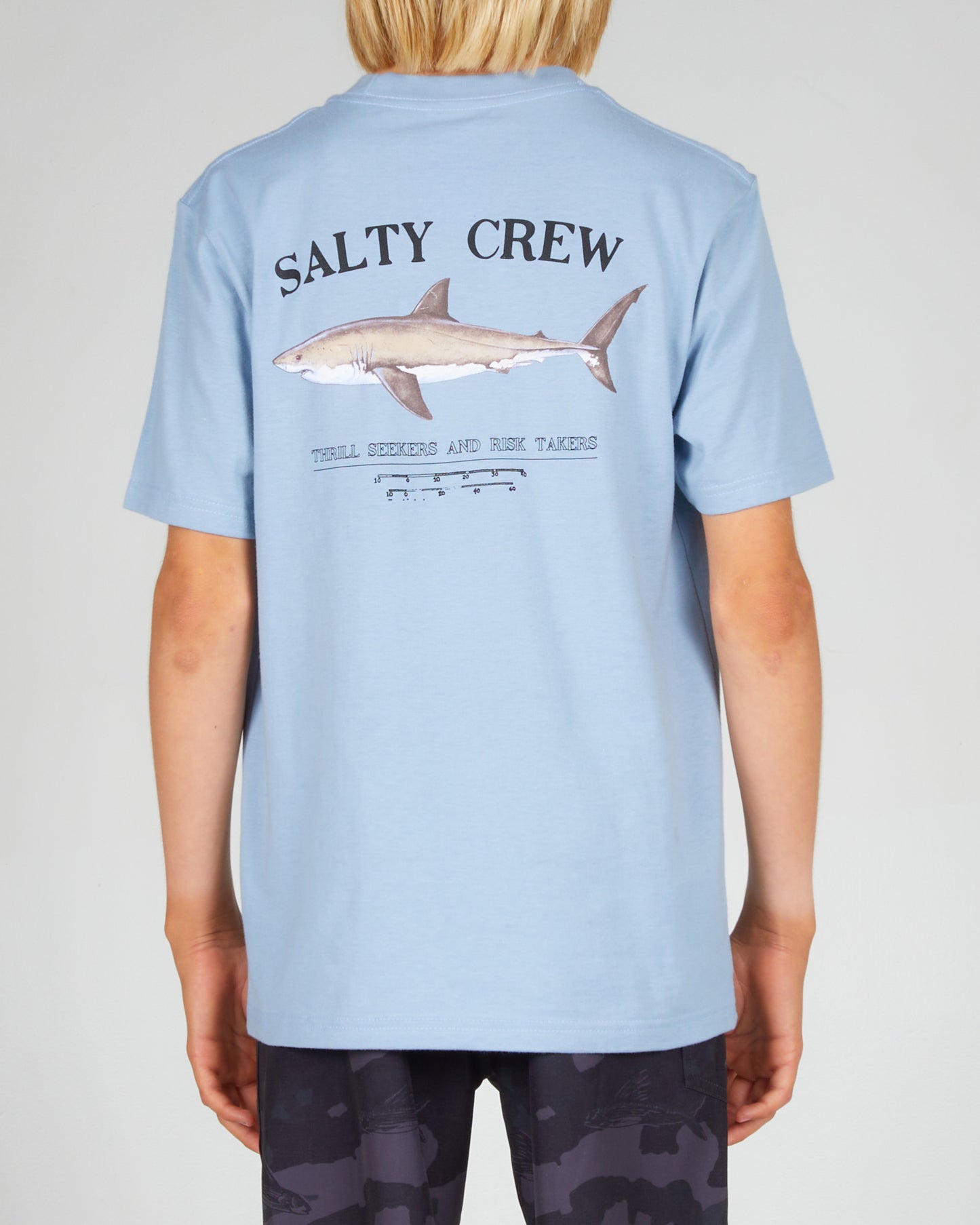 back graphic of Bruce Boys Marine Blue S/S Tee