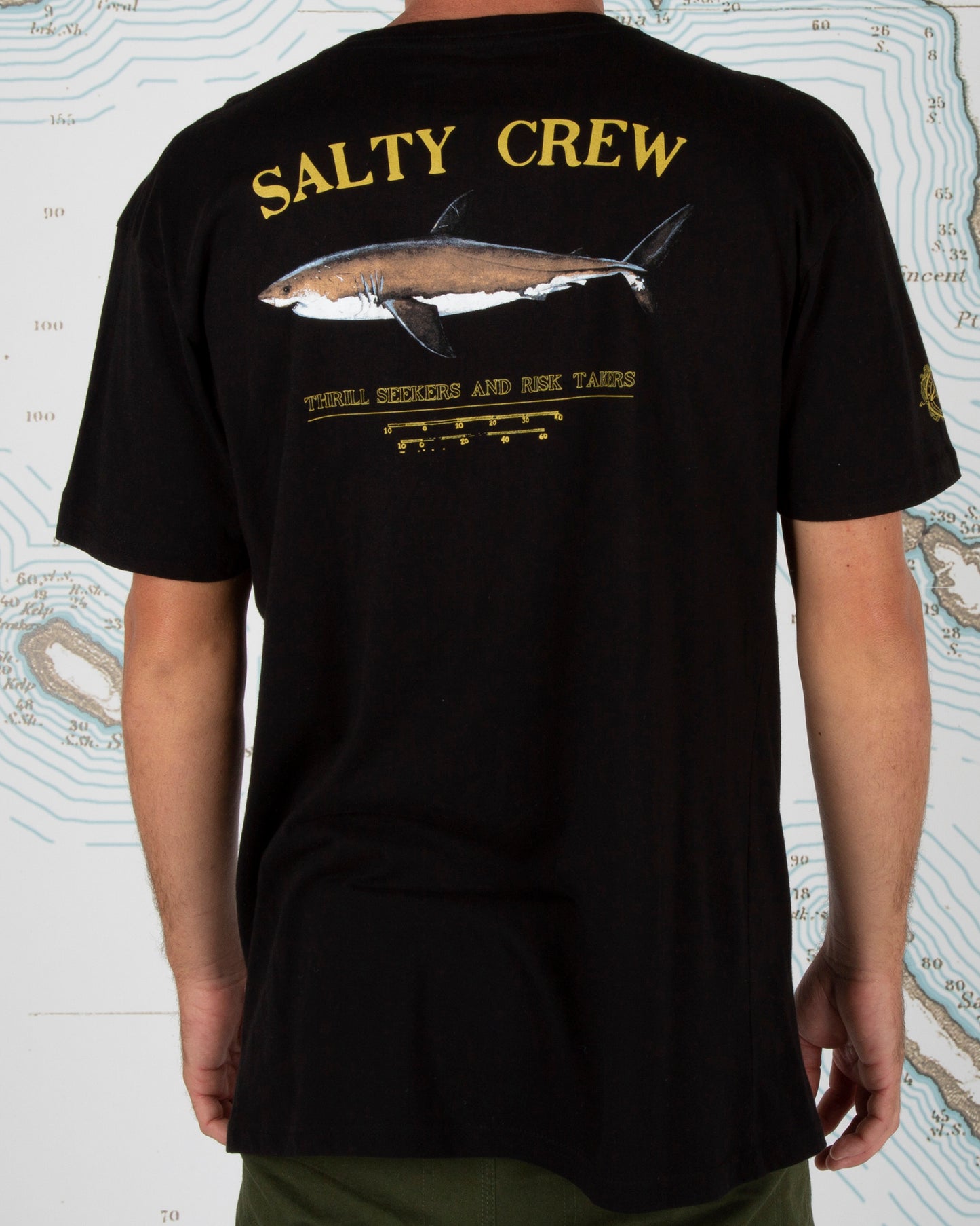 On body back of Bruce Black S/S Premium Tee