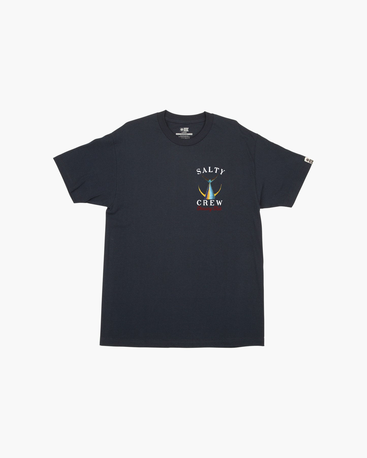 Off body front of Tailed Navy S/S Standard Tee