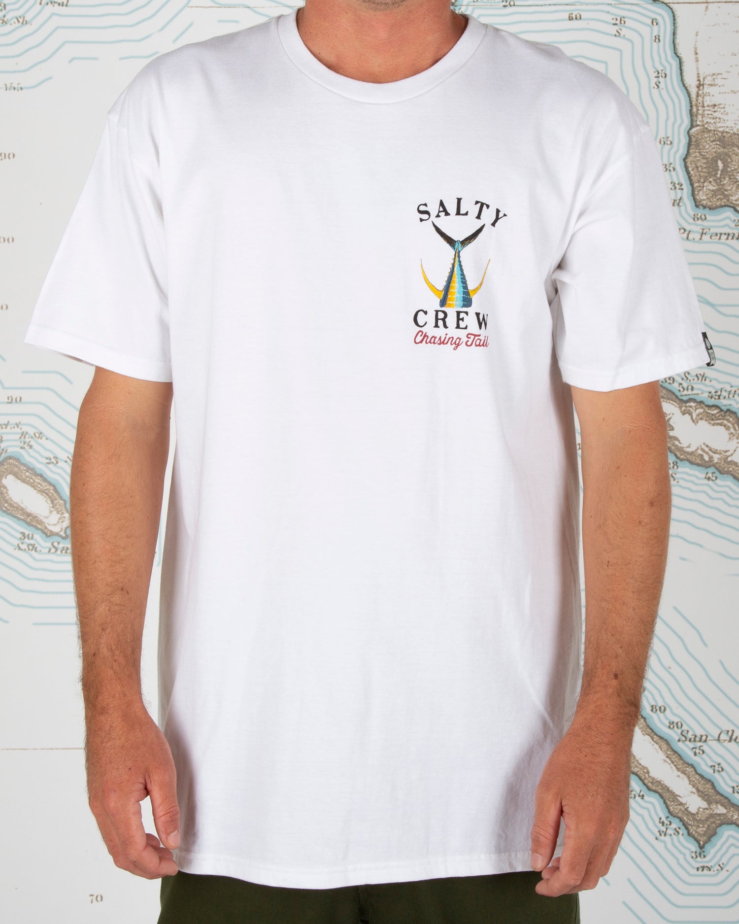On body front of Tailed White S/S Standard Tee