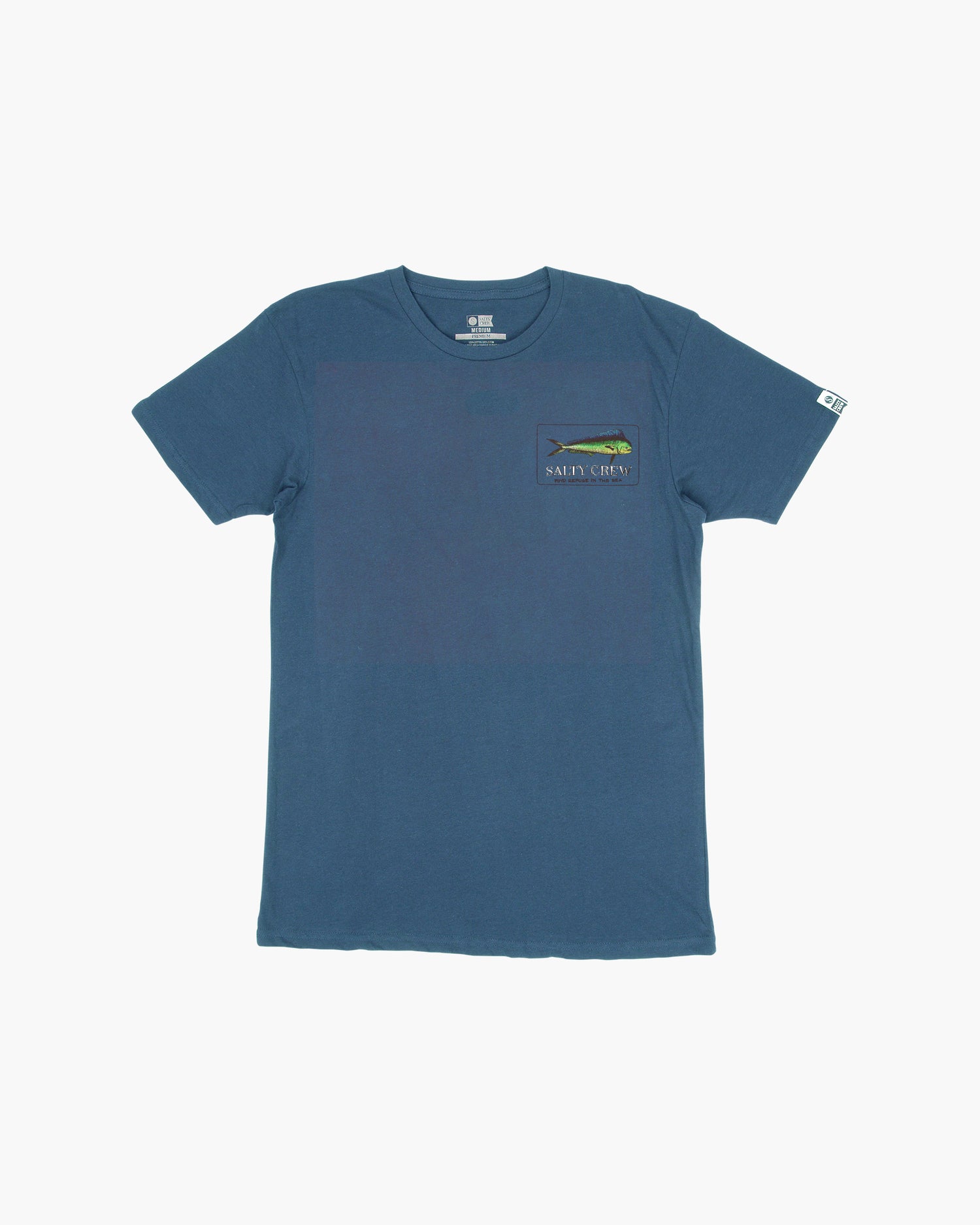 Off body front of El Dorado Harbor Blue S/S Premium Tee