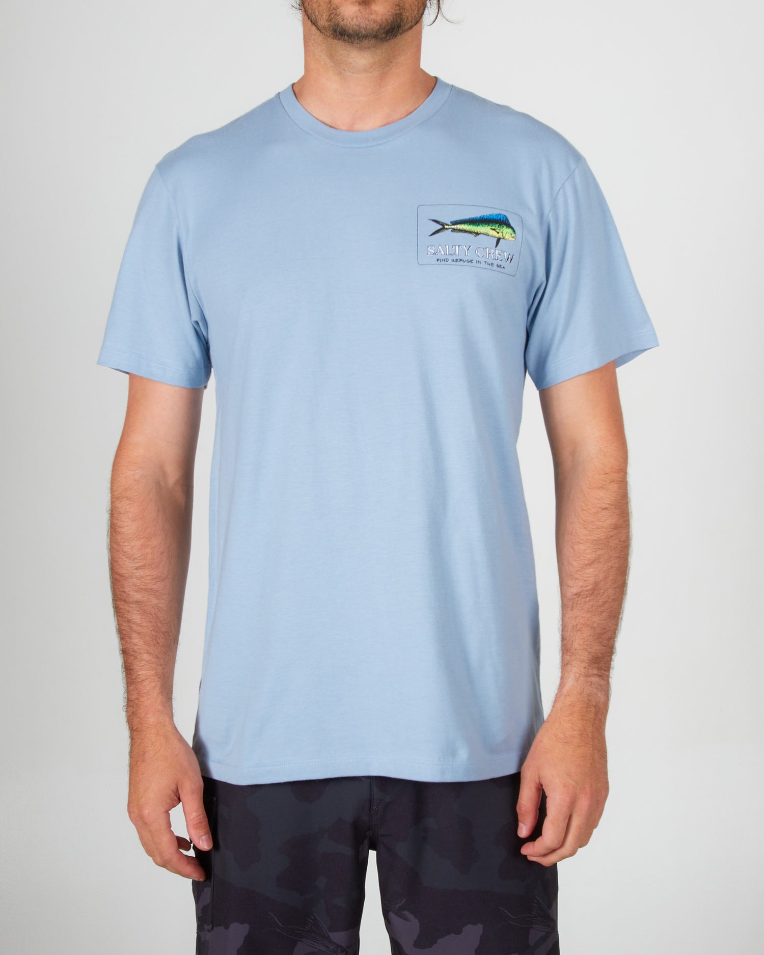 front view of El Dorado Marine Blue S/S Premium Tee