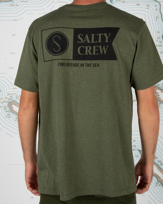 On body back of Alpha Forest Heather S/S Standard Tee