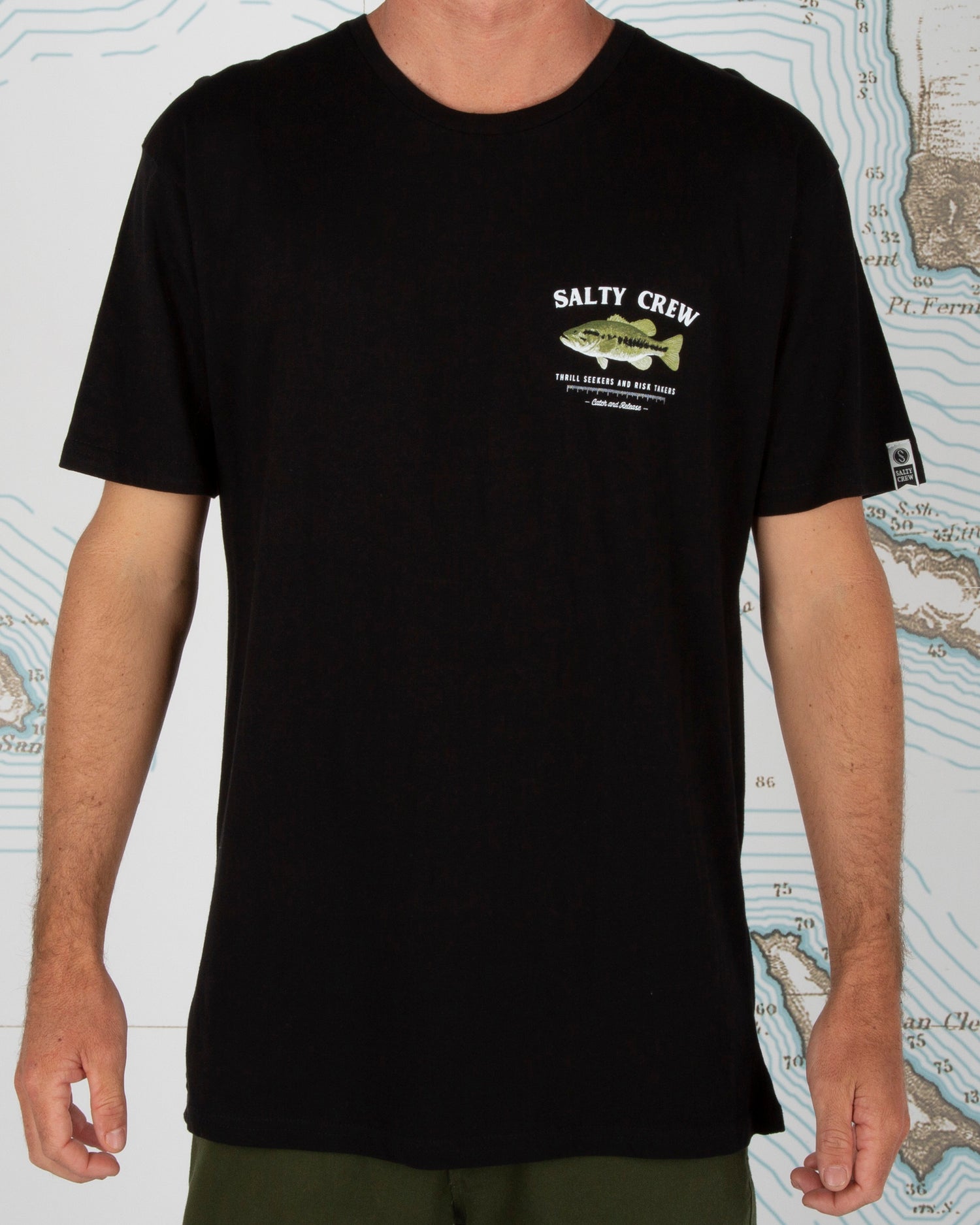 On body front of Bigmouth Black S/S Premium Tee