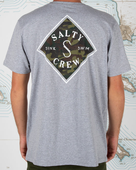 On body back of Tippet Decoy Athletic Heather S/S Standard Tee
