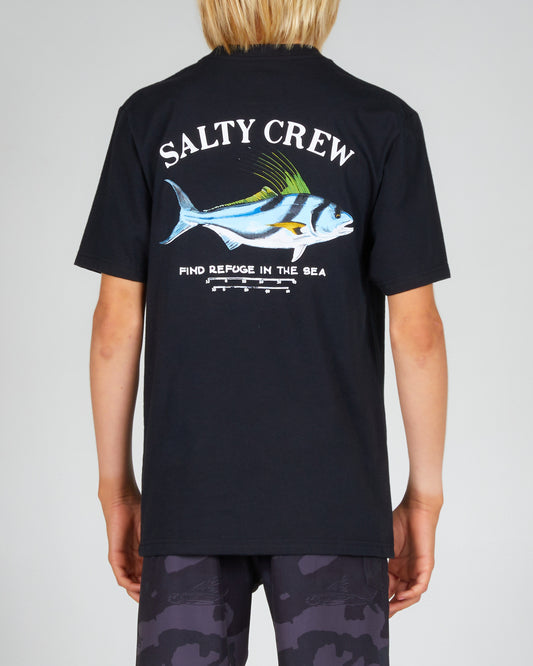 back view of Rooster Boys Black S/S Tee