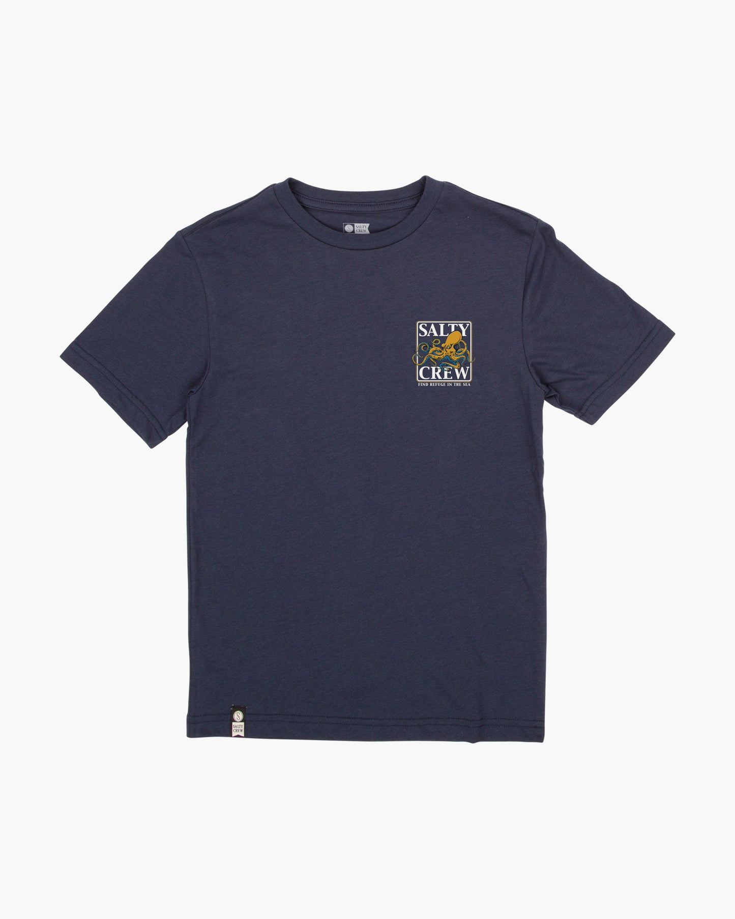 front view of Ink Slinger Boys Navy S/S Tee