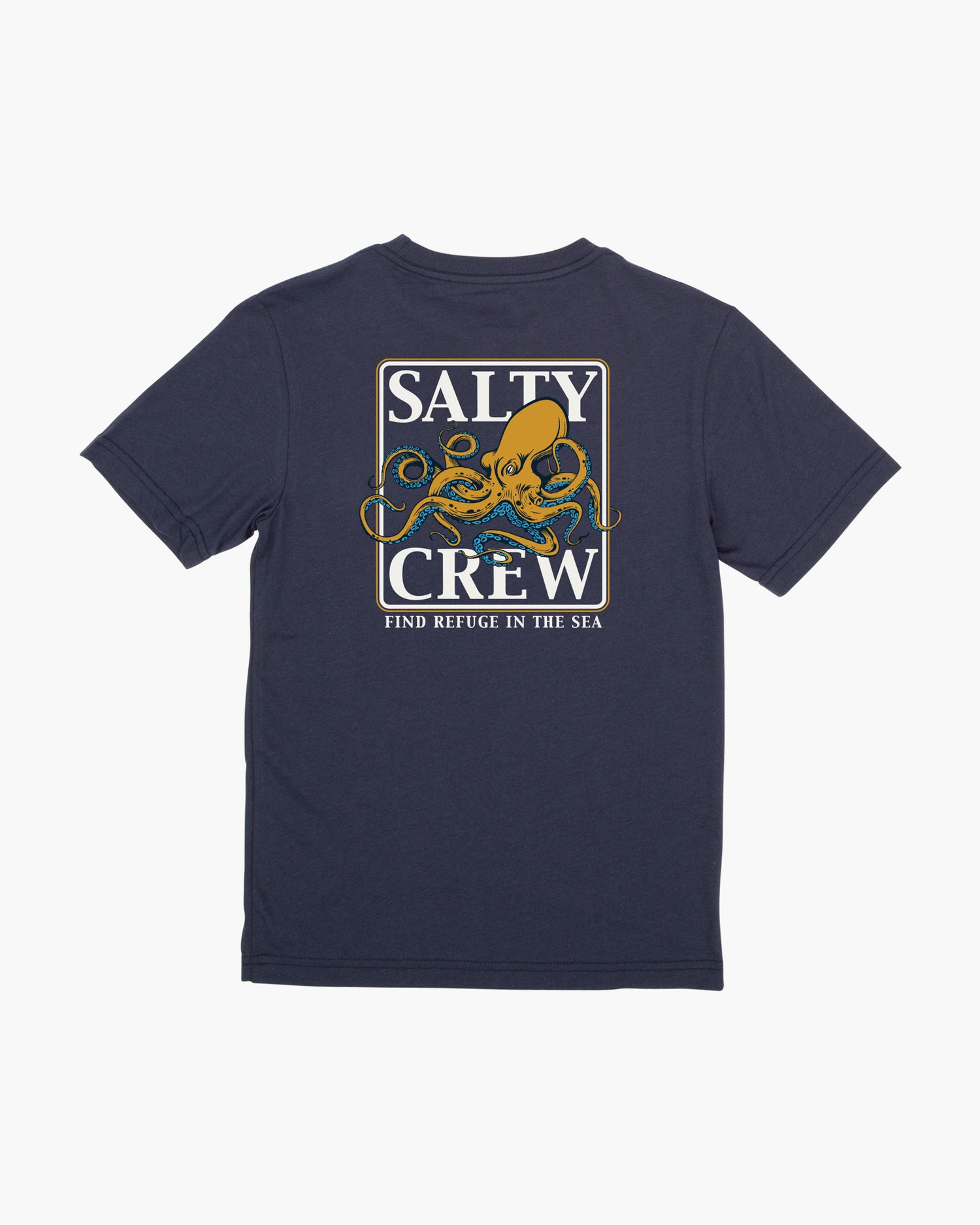 back graphic of Ink Slinger Boys Navy S/S Tee