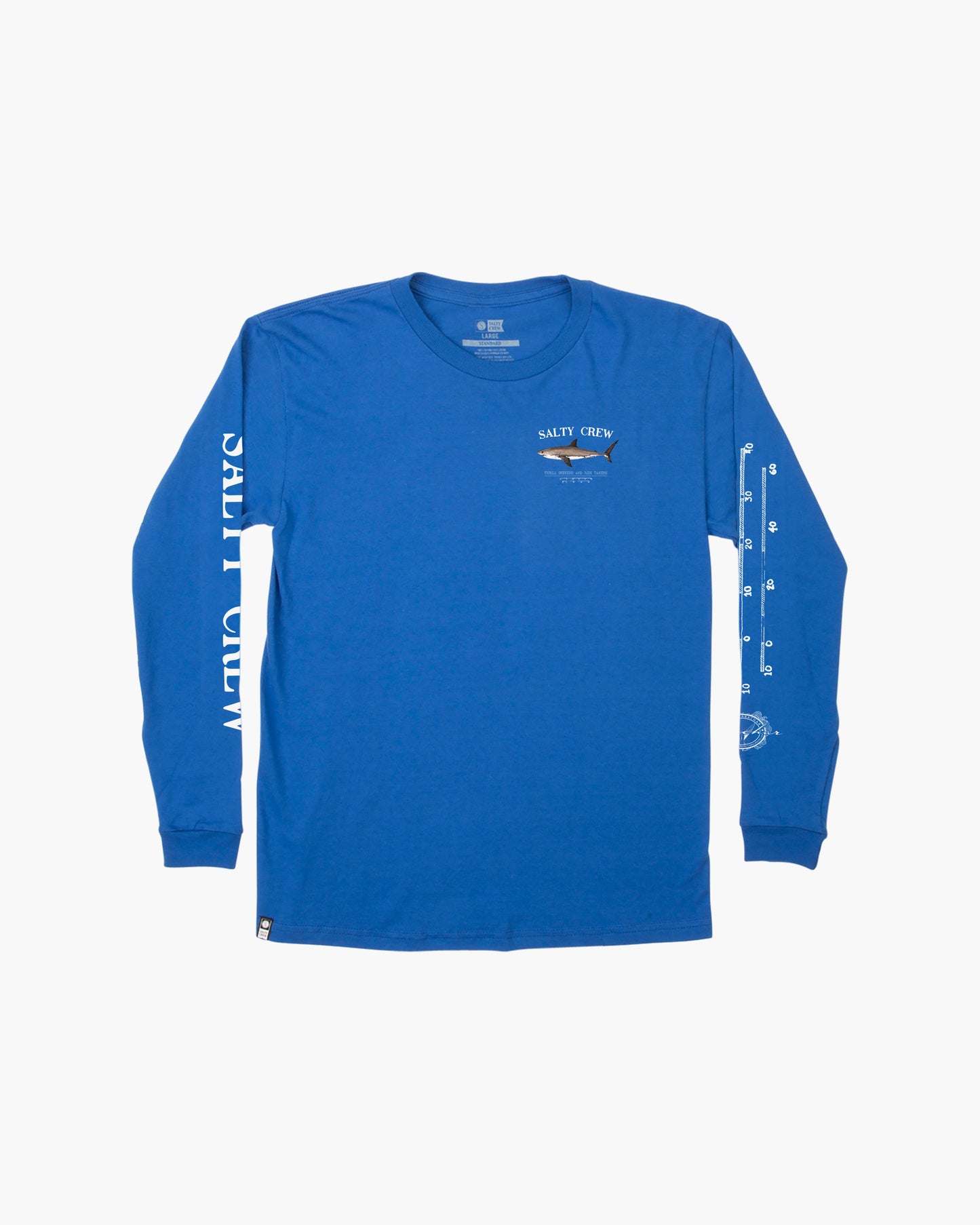 Salty Crew Bruce Boys Royal L/S Tee Front off Body