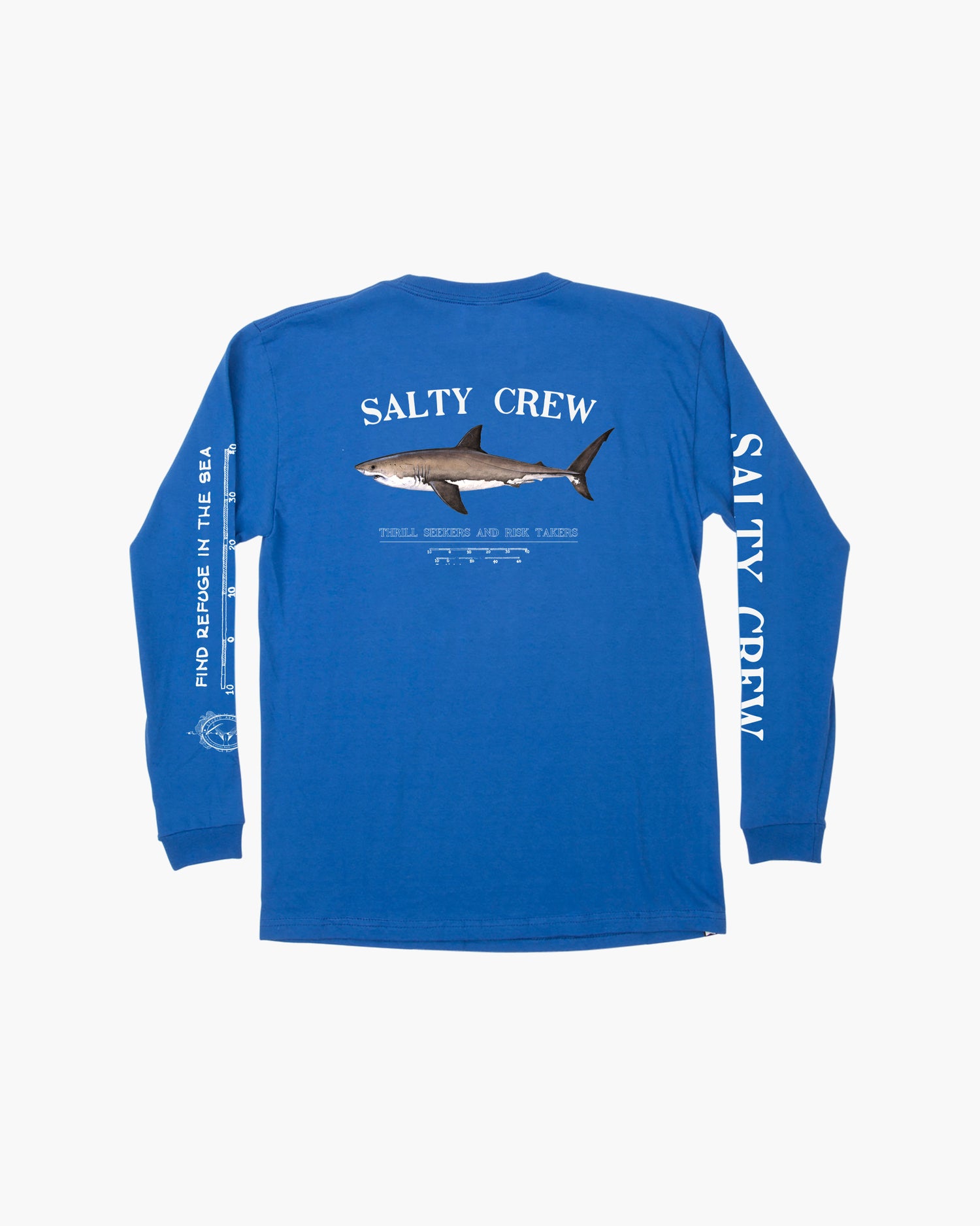 Salty Crew Bruce Boys Royal L/S Tee Back off Body