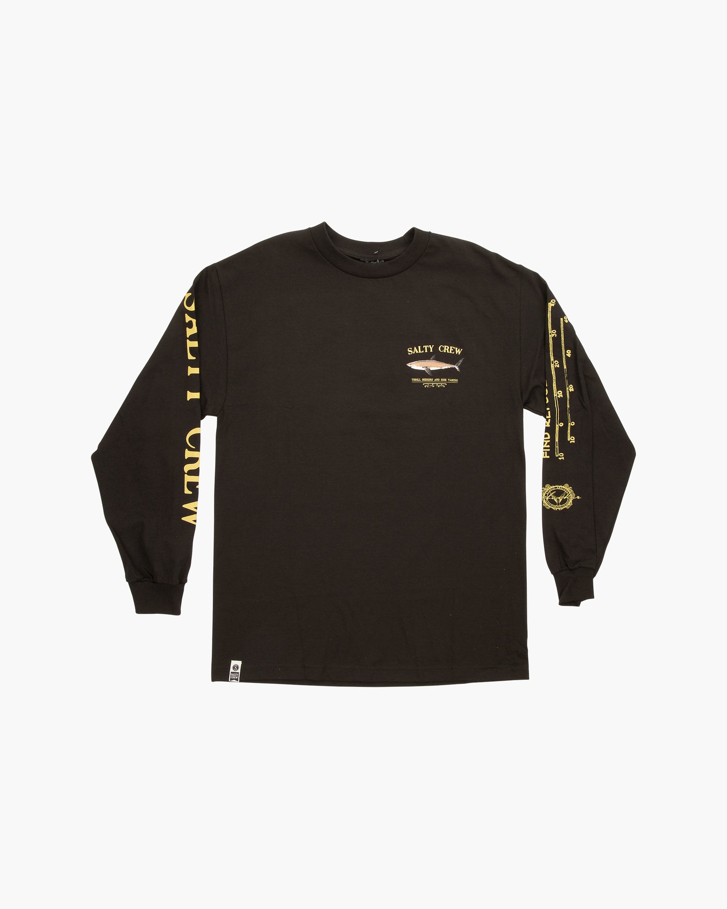 Off body front of Bruce Black L/S Standard Tee