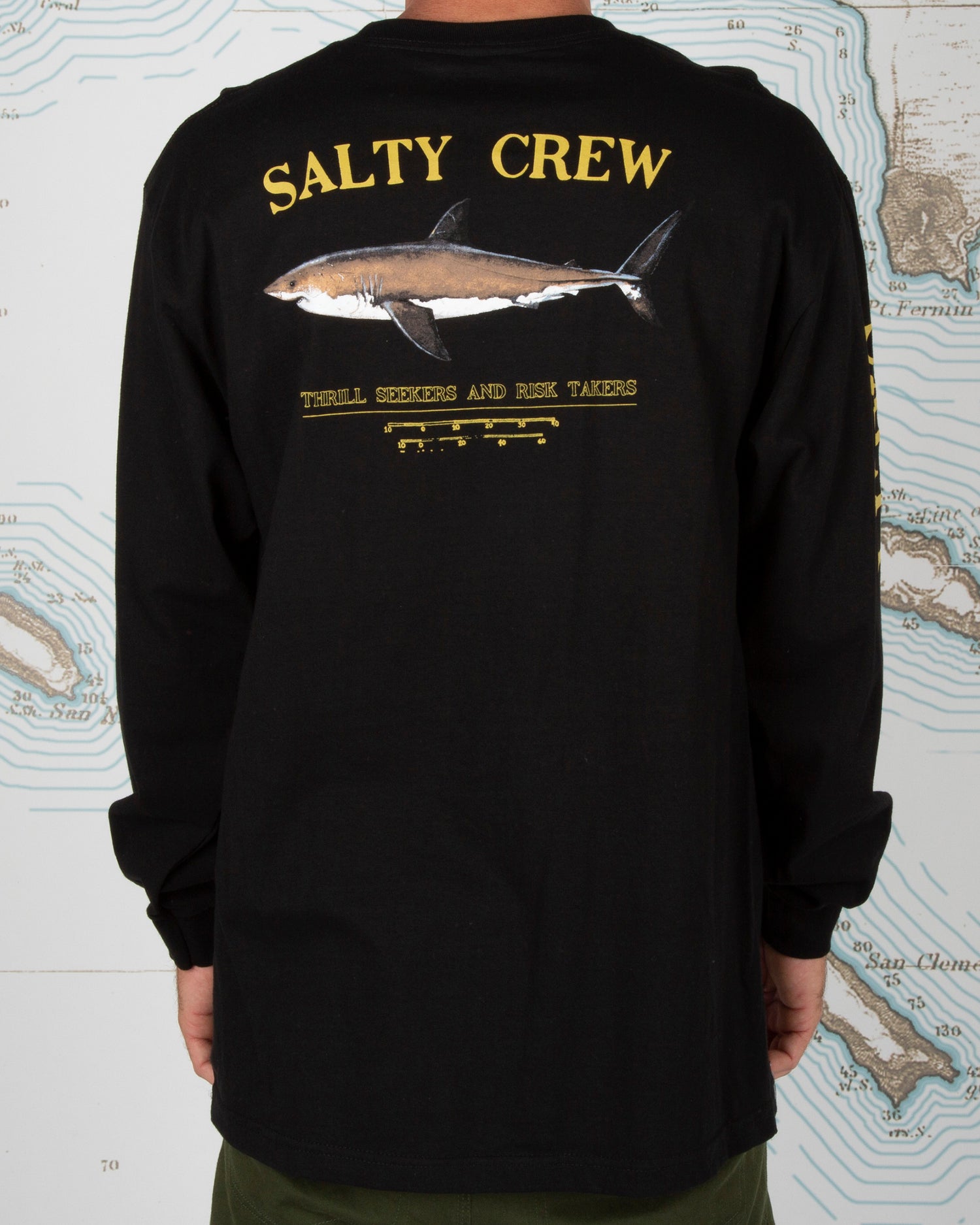 On body back of Bruce Black L/S Standard Tee