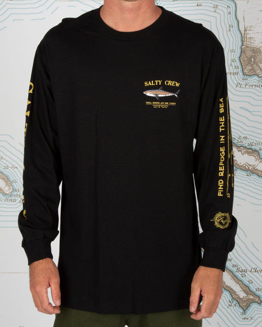 On body front of Bruce Black L/S Standard Tee