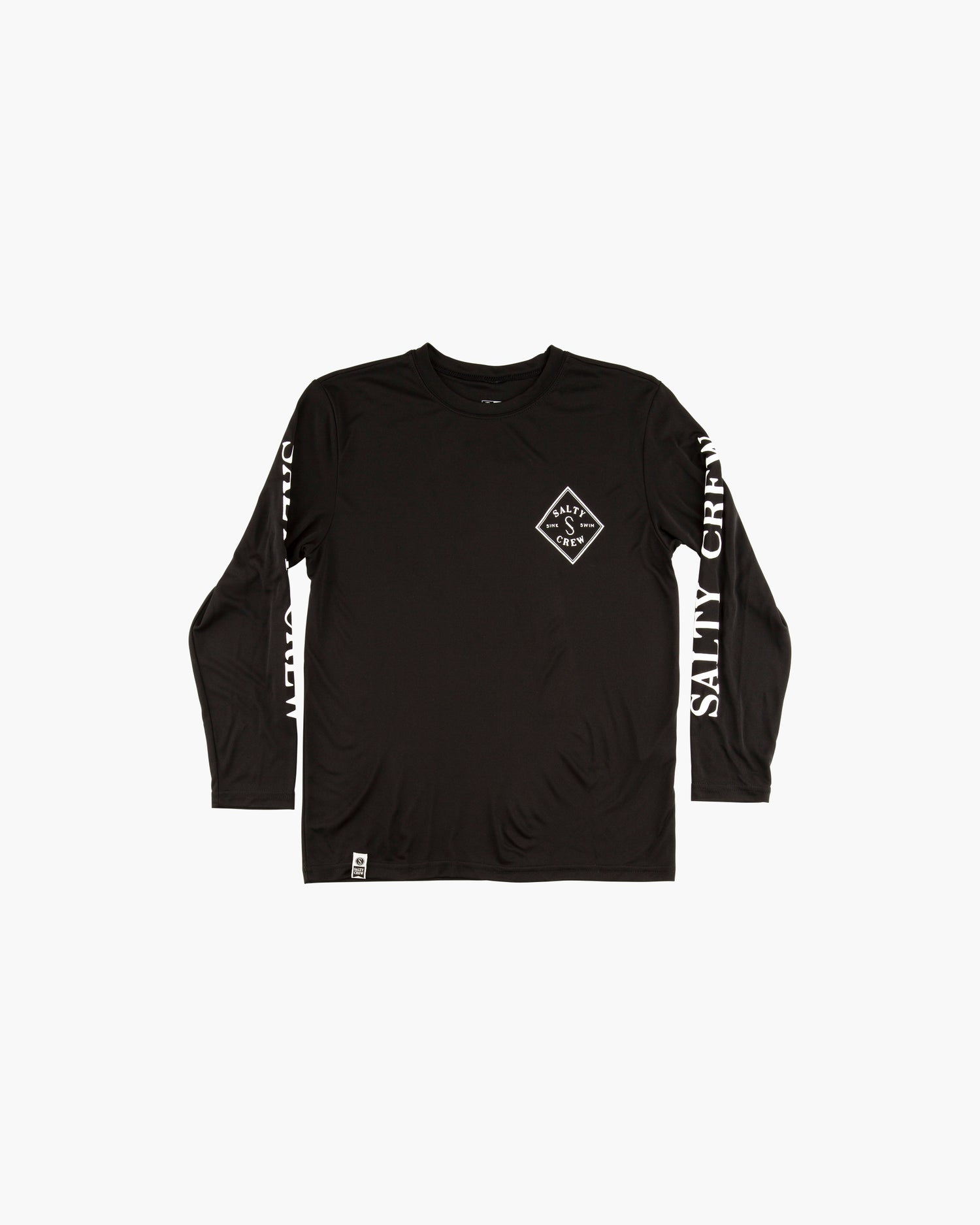 Salty Crew Tippet Boys Black UV L/S Tee Front off Body