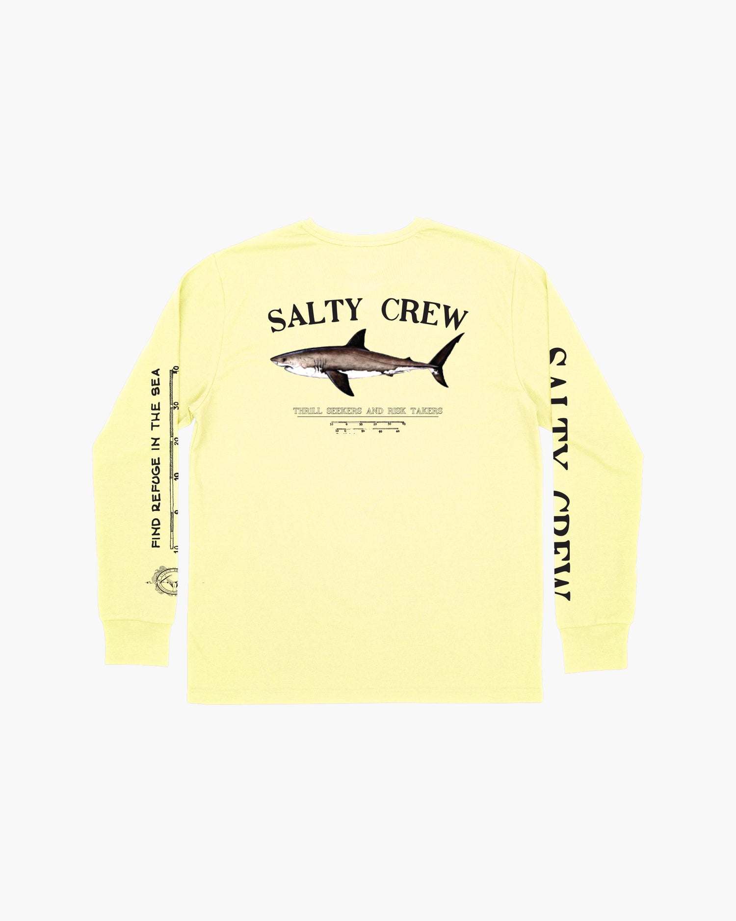 Off body back of Bruce Yellow L/S Sunshirt