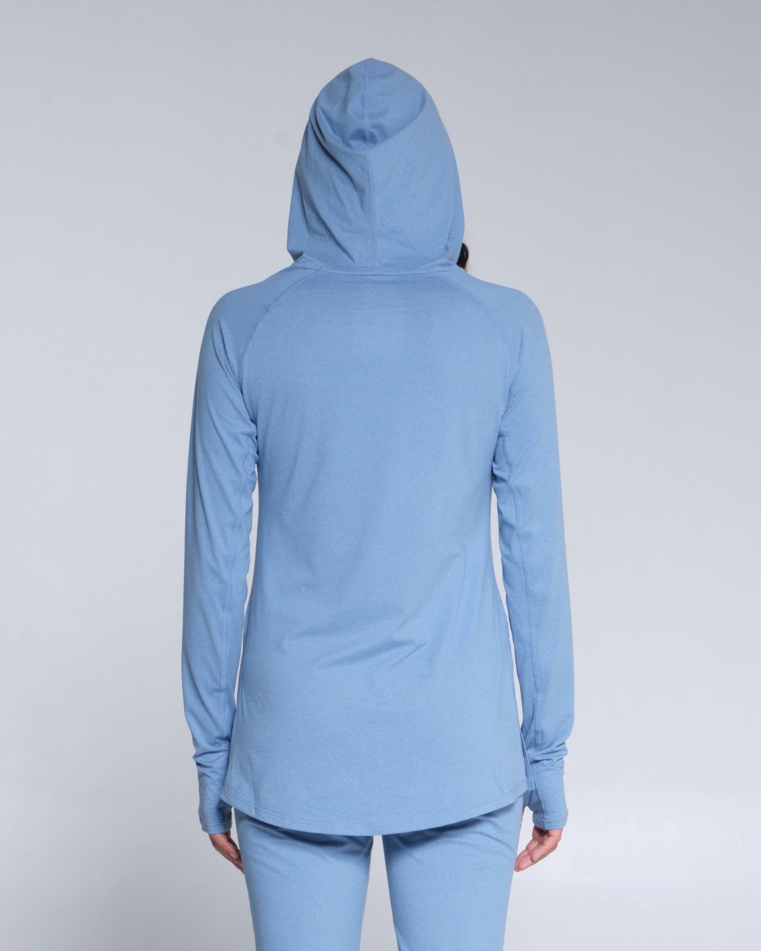 On body back of the Thrill Seekers Marine Blue Hooded Sunshirt
