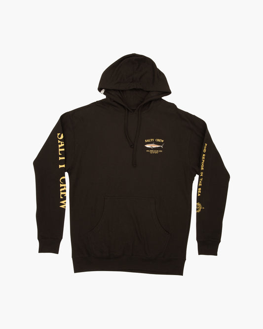 Off body front of Bruce Black Hood Fleece
