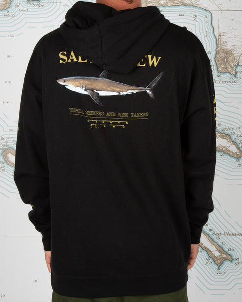 Bruce Black Hood Fleece - Salty Crew