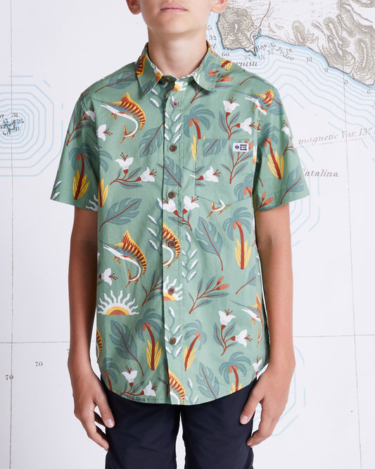 Lay Day Boys Sage S/S Woven