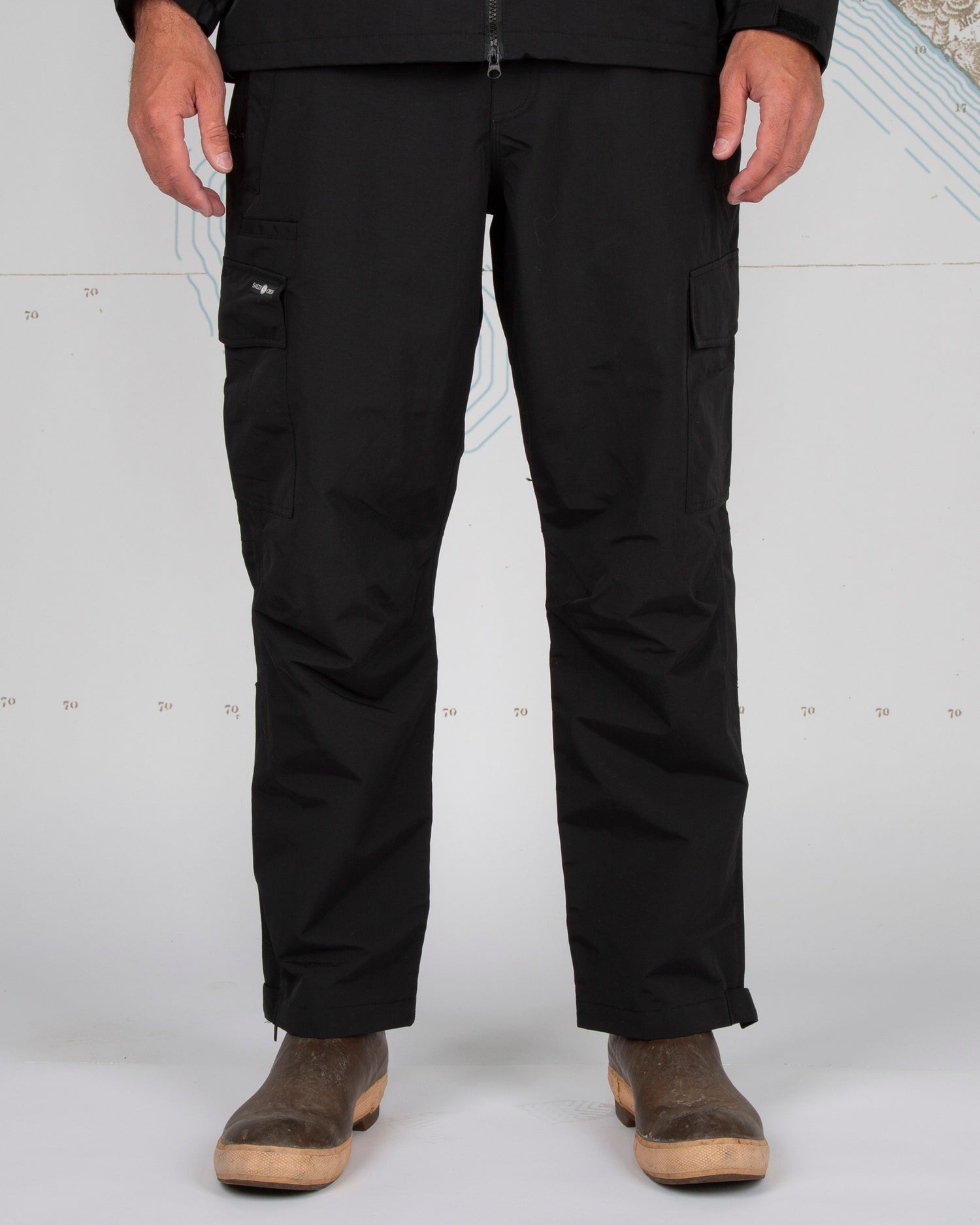 Core Cargo Trousers for Men in Black