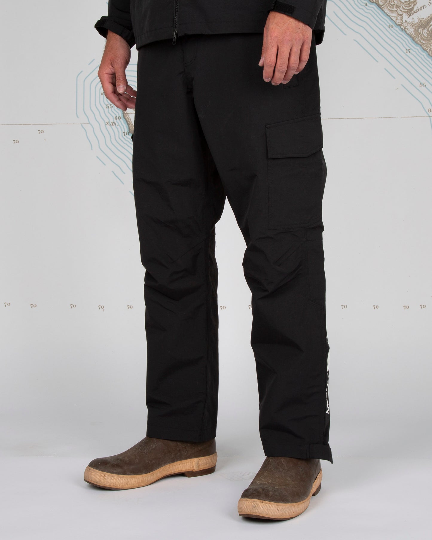 On body front angled of Pinnacle Black Pant