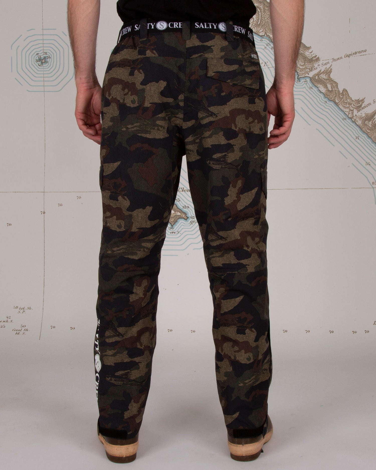 On body back of Pinnacle Camo Pant