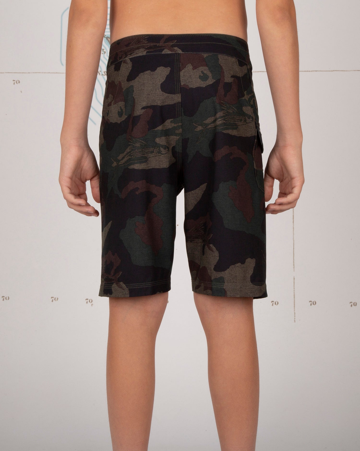 Salty Crew Lowtide Boys Camo Boardshorts Back