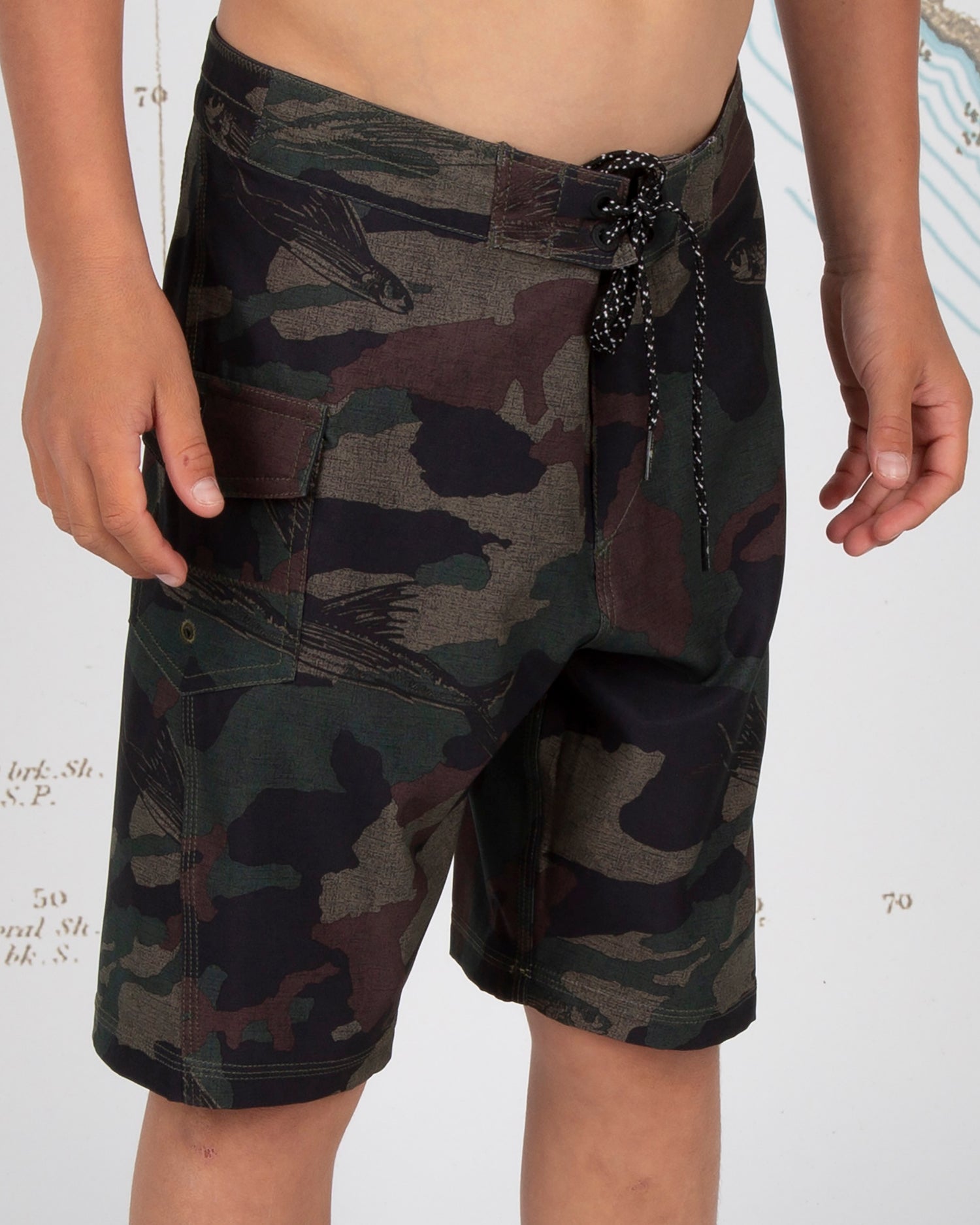 Salty Crew Lowtide Boys Camo Boardshorts Right Side