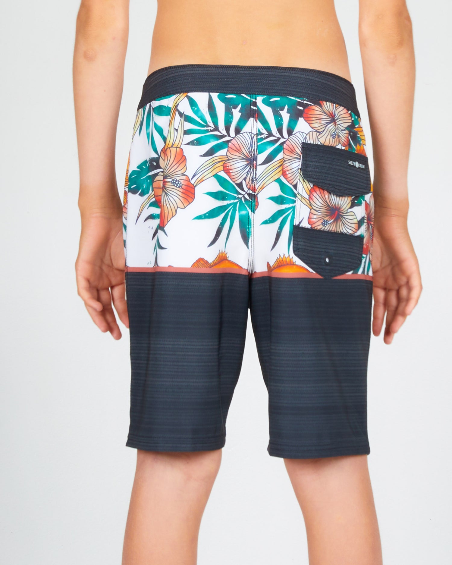 On body back of the Coronado Boys Off White Boardshort