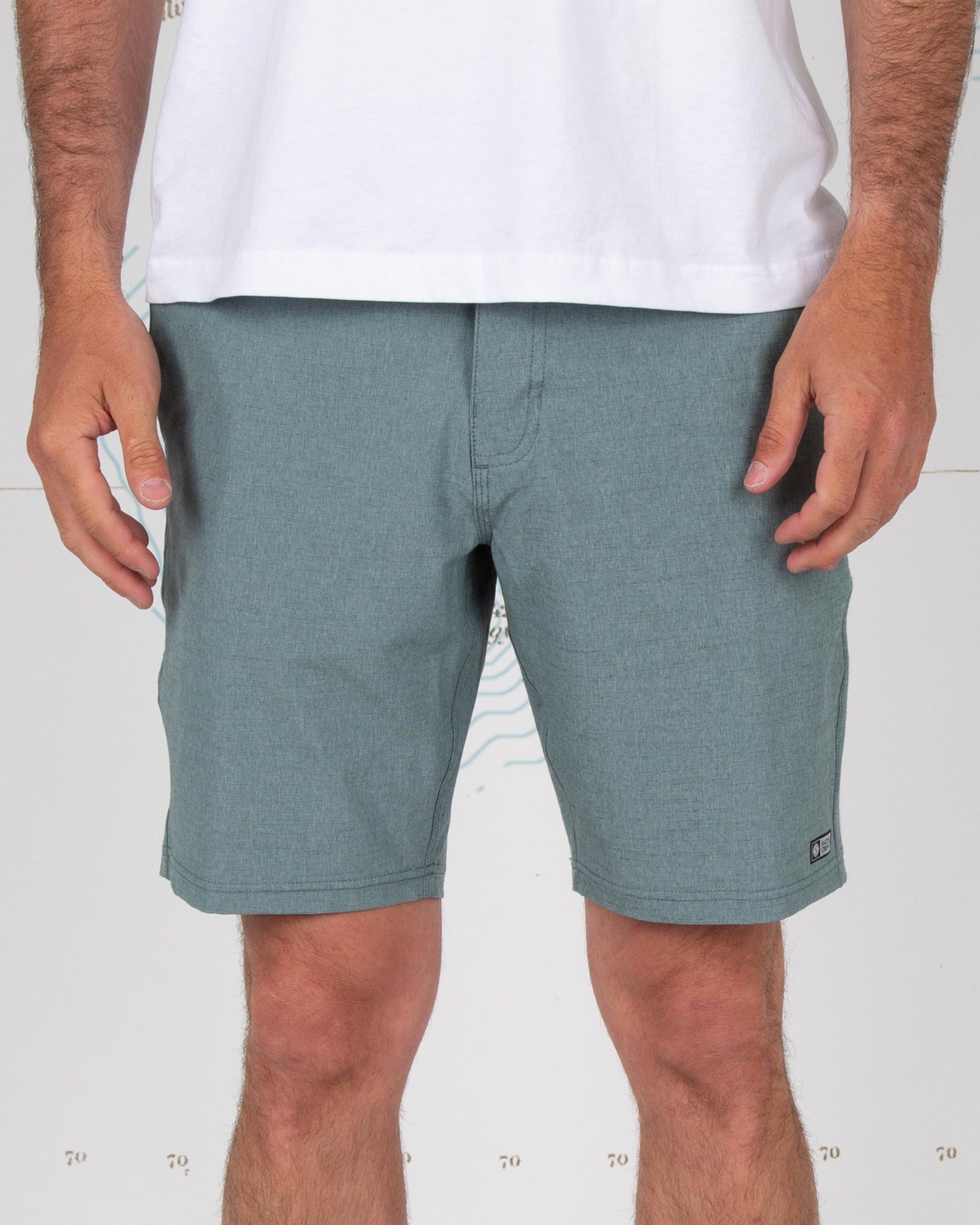 On body front of Drifter 2 Pine Hybrid Walkshort