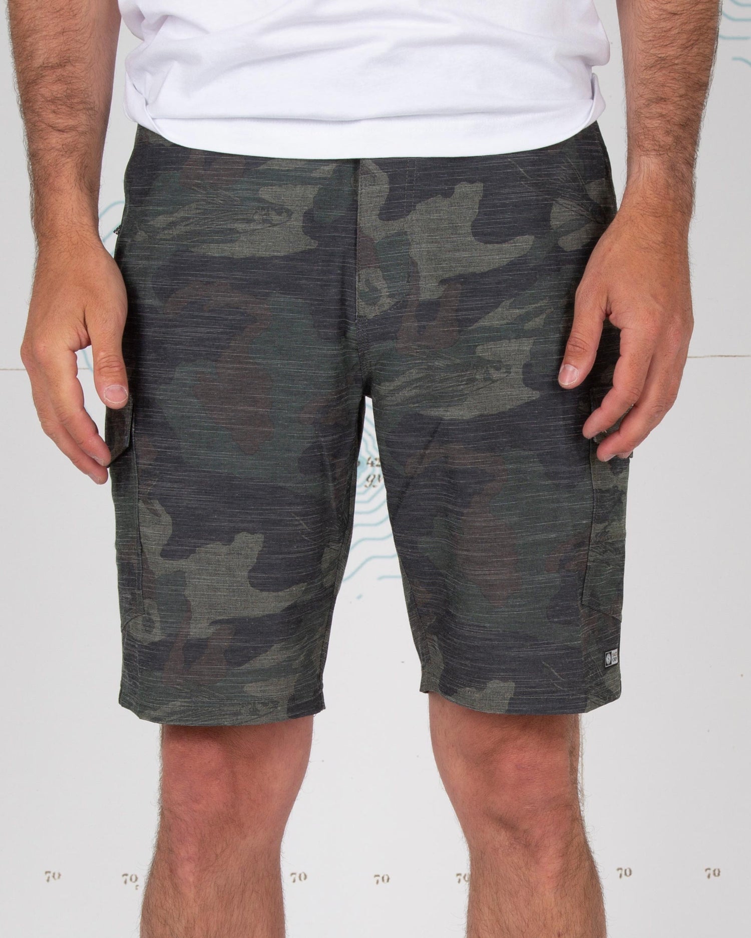 On body front of Drifter 2 Camo Cargo Hybrid