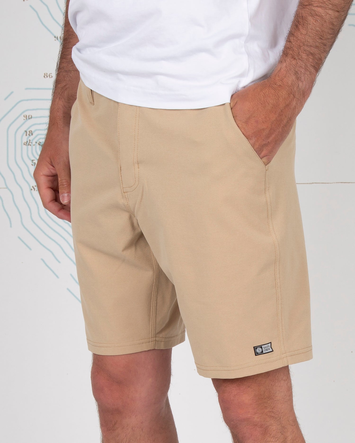 On body front angle of Drifter 2 Khaki Perforated Hybrid
