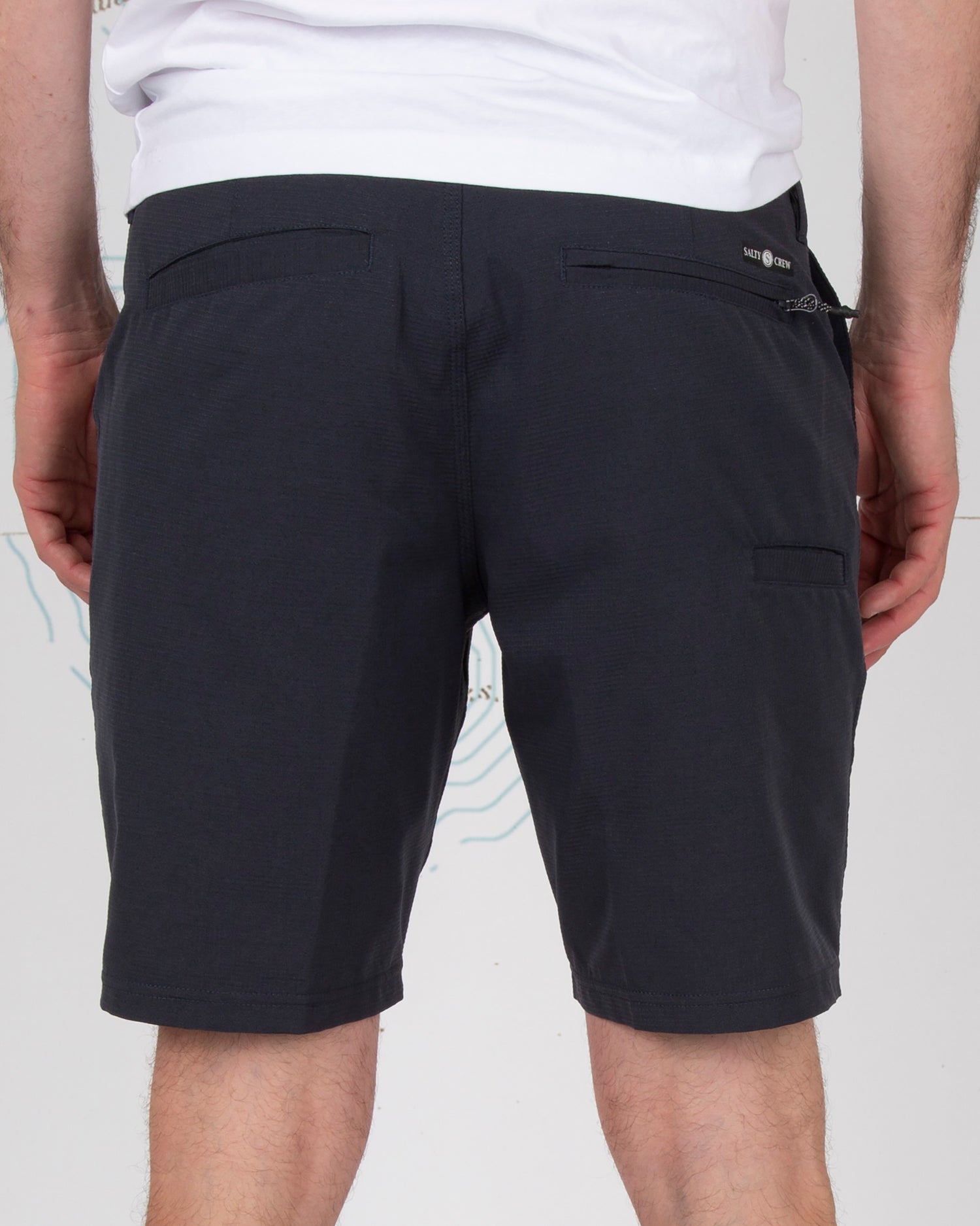 On body back of Drifter 2 True Navy Perforated Hybrid