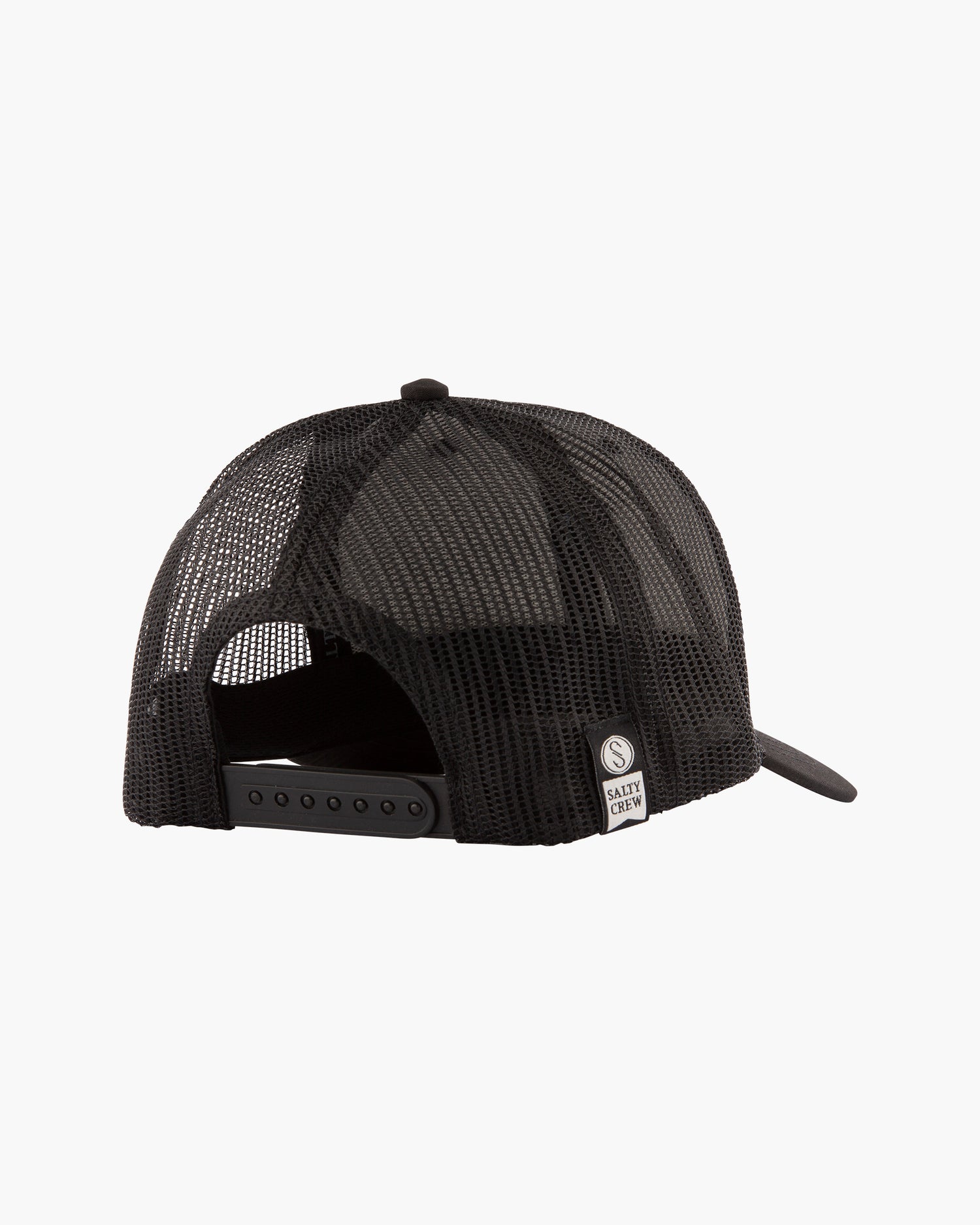 Back of Mahi Mount Black Retro Trucker
