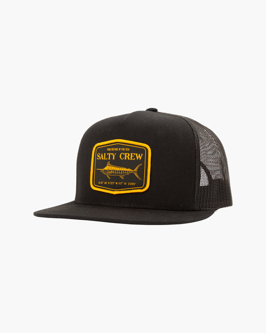 Off body front of Stealth Black Trucker
