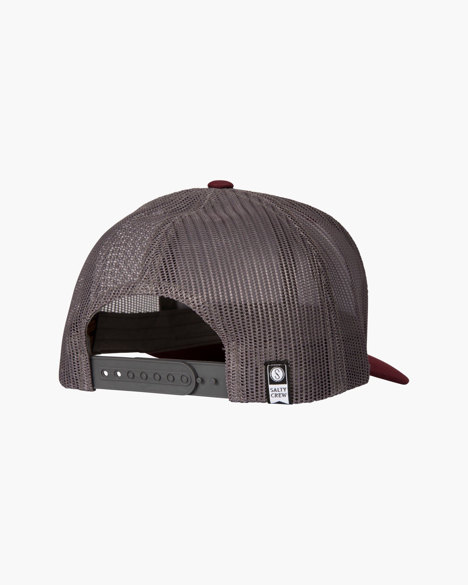 Back of Topstitch Black/Burgundy Retro Trucker