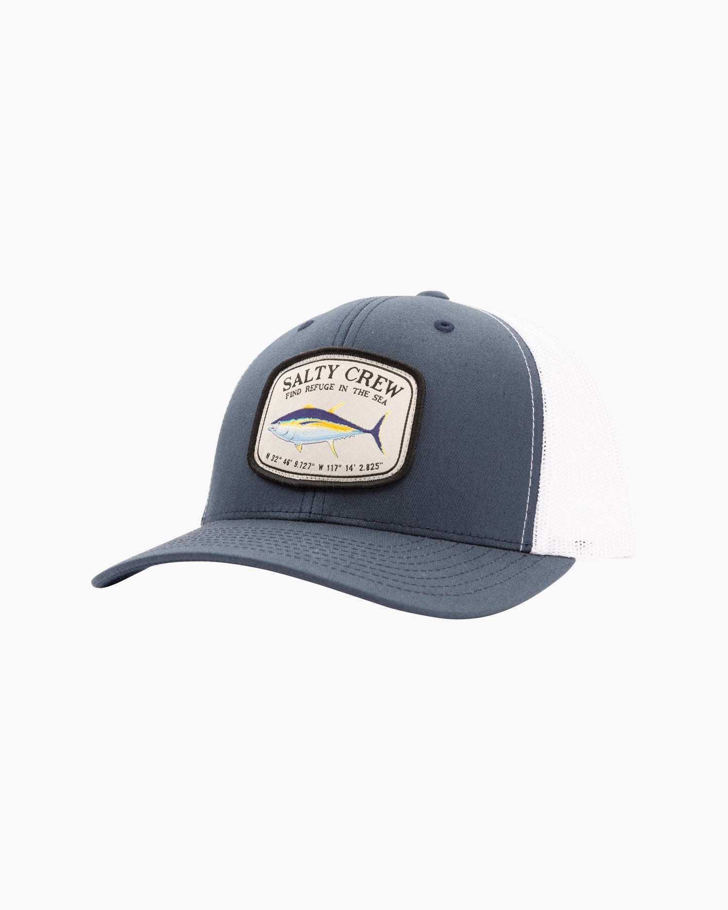 Off body front of Pacific Navy/White Retro Trucker